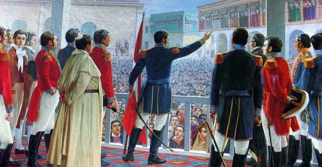 San Martin proclaims independence in Lima